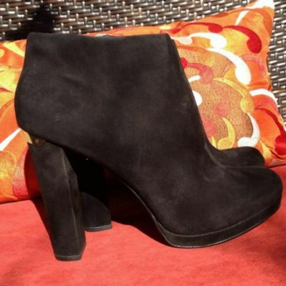 Michael Kors Arley Black Suede Boots Size 9 - Picture 3 of 6